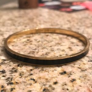 Kate Spade - Black and gold bangle bracelet